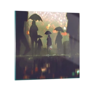 Glasbild - Bild auf glas - Aus der Perspektive eines Regentropfens - 30x30 cm