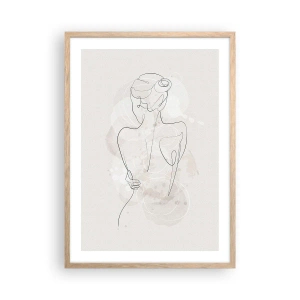 Poster in einem Rahmen aus heller Eiche - Wie ein sensibles Instrument - 50x70 cm