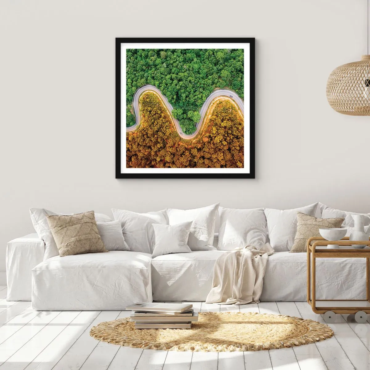 Poster in einem schwarzem Rahmen - Grenzen und Durchbrüche - 30x30 cm