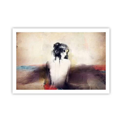 Poster - Glatte Linien, ovale Formen - 91x61 cm