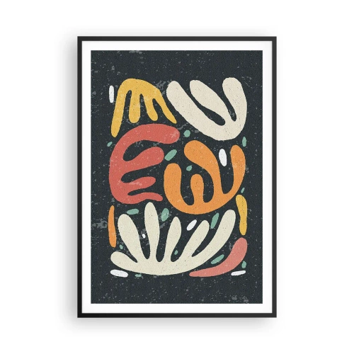 Poster in einem schwarzem Rahmen - Komposition – Ich erwische dich gleich - 70x100 cm