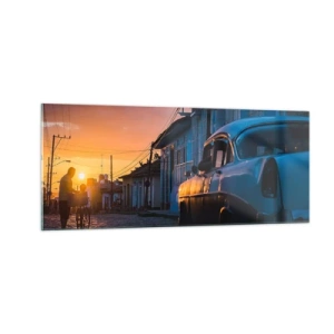 Glasbild - Bild auf glas - Hier vergeht die Zeit - 100x40 cm