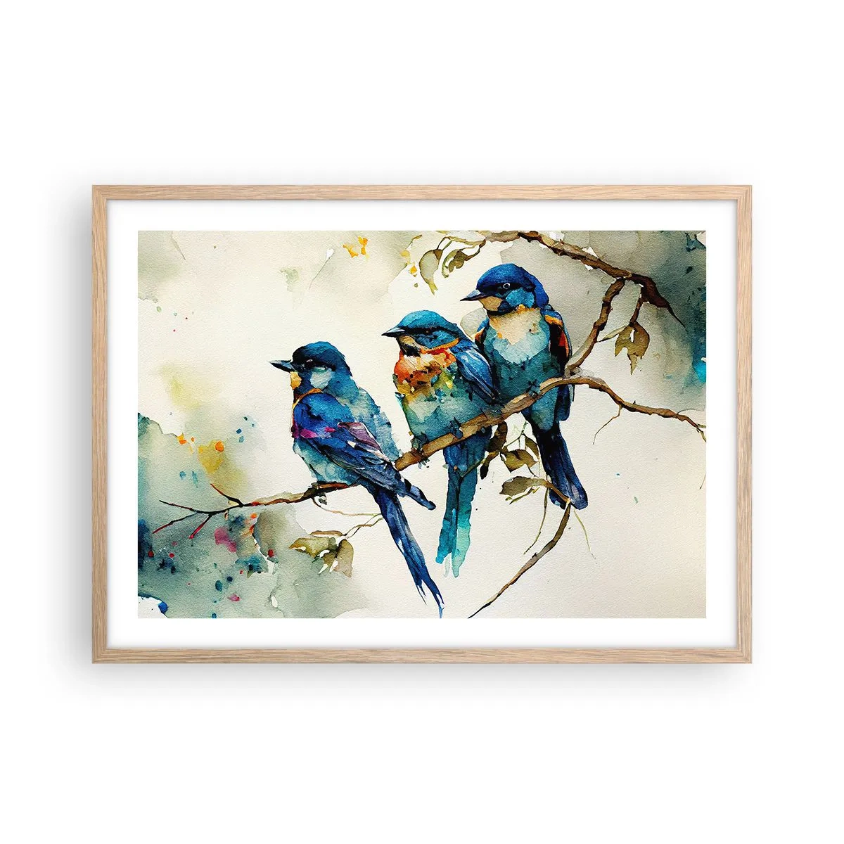 Poster in einem Rahmen aus heller Eiche - War er beleidigt? - 70x50 cm