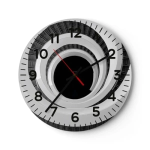 Wanduhr - Glasuhr - Zum Kern der Sache - 40x40 cm