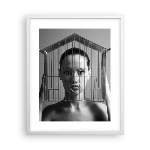 Poster in einem weißen Rahmen - Ein leicht surreales Portrait - 40x50 cm