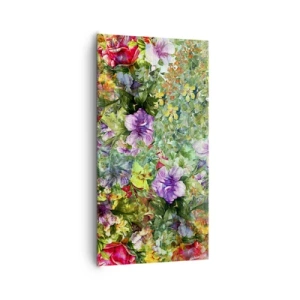 Bild auf Leinwand - Leinwandbild - In Blumen für das Verderben - 65x120 cm