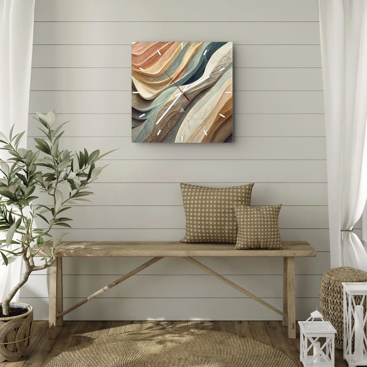 Wanduhr - Glasuhr - Moment vor der Veränderung - 40x40 cm