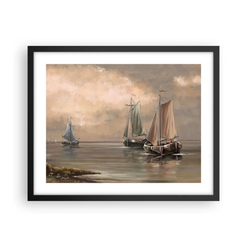 Poster in einem schwarzem Rahmen - Die Rückkehr der Matrosen - 50x40 cm