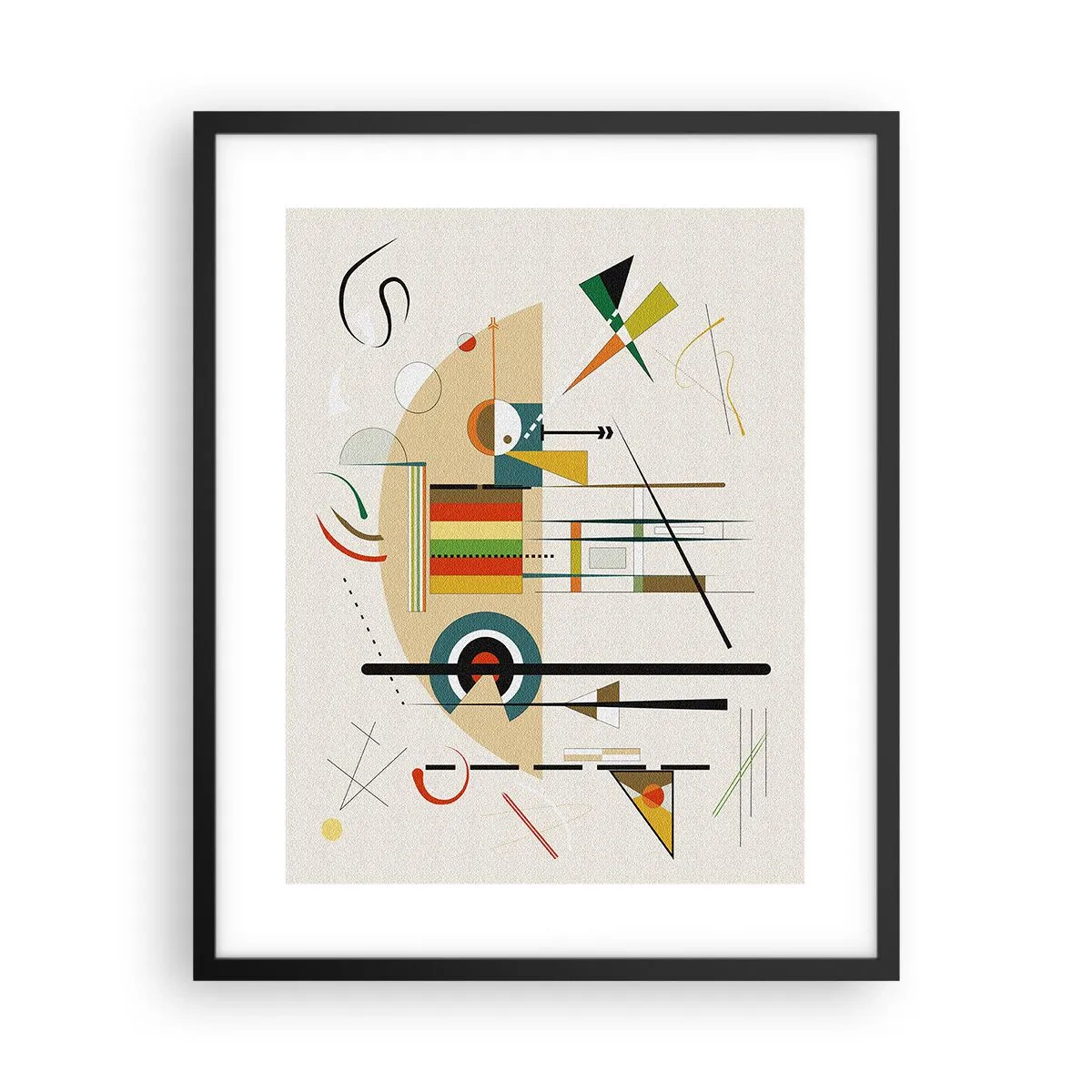 Poster in einem schwarzem Rahmen - Und die Welt lacht - 40x50 cm