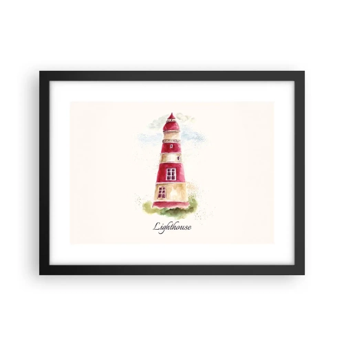 Poster in einem schwarzem Rahmen - Das Wetter ringsum ist immer gut - 40x30 cm