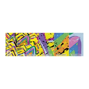 Fototapeten Muster Premium Canvas - Bis sie vor Freude schreit - Abstraktion, Stück, Malerei - 100x30 cm