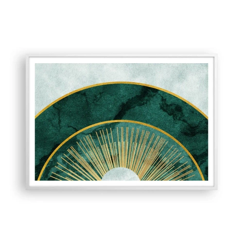 Poster in einem weißen Rahmen - Anderes Sonnensystem - 100x70 cm