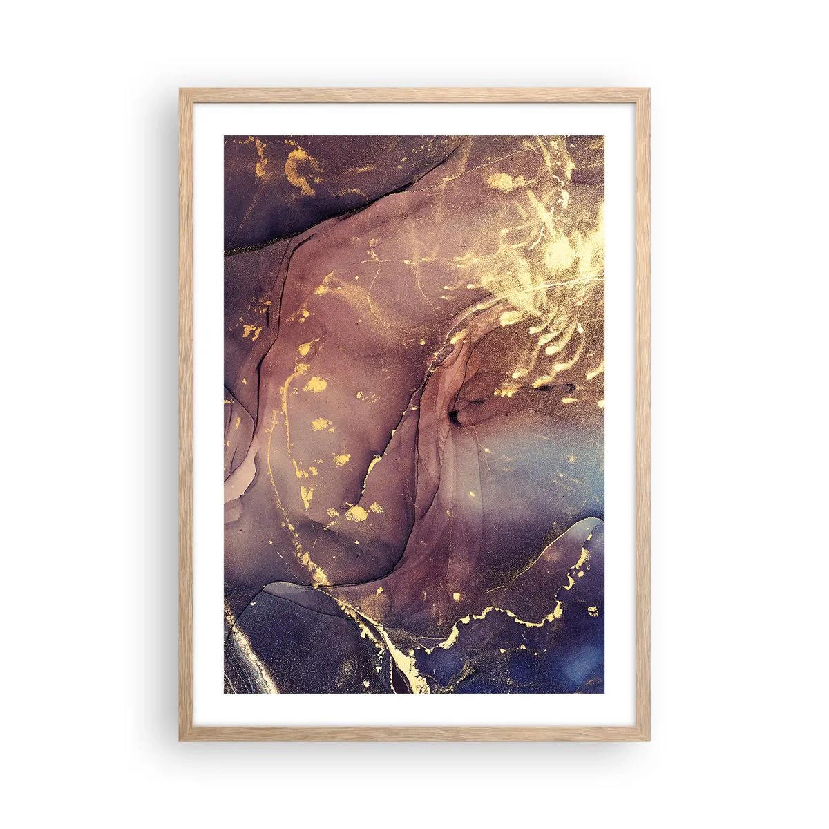 Poster in einem Rahmen aus heller Eiche - Materie und Geist - 50x70 cm