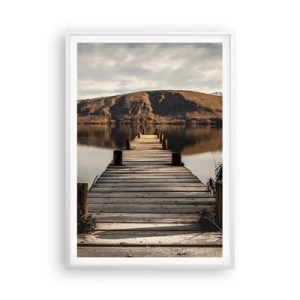 Poster in einem weißen Rahmen - Landschaft in Stille - 70x100 cm