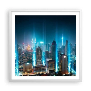 Poster in einem weißen Rahmen - Auf Berliner Art gegen den Himmel - 60x60 cm