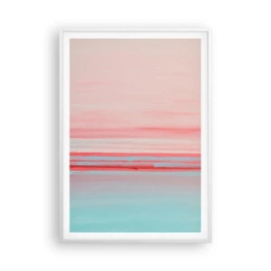 Poster in einem weißen Rahmen - Abstraktion im Morgengrauen - 70x100 cm