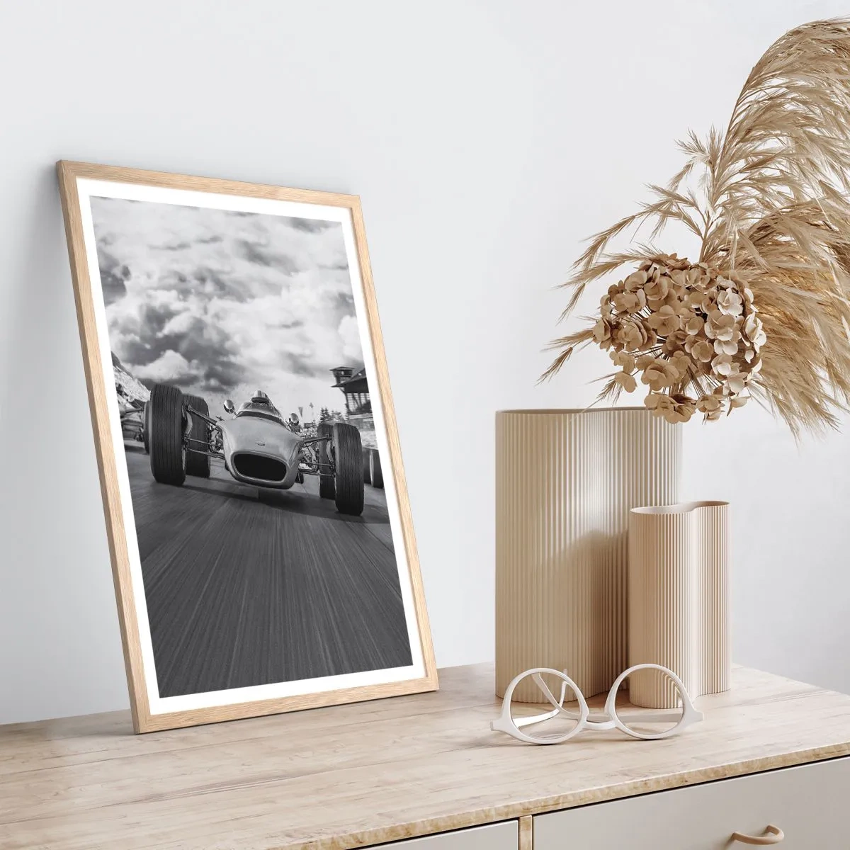 Poster in einem Rahmen aus heller Eiche - Power ist da! - 61x91 cm