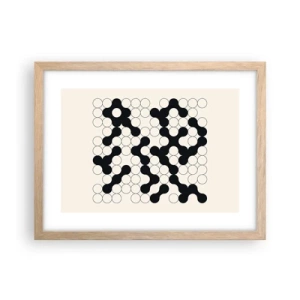 Poster in einem Rahmen aus heller Eiche - Chinesisches Spiel – Variation - 40x30 cm