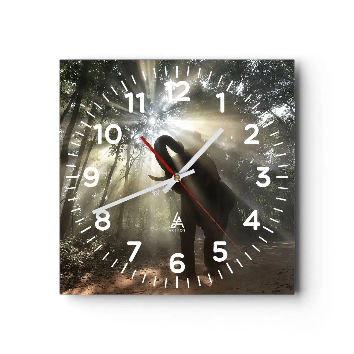 Wanduhr - Glasuhr - Unter dem Glücksstern - 40x40 cm