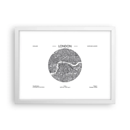 Poster in einem weißen Rahmen - Anatomie von London - 40x30 cm