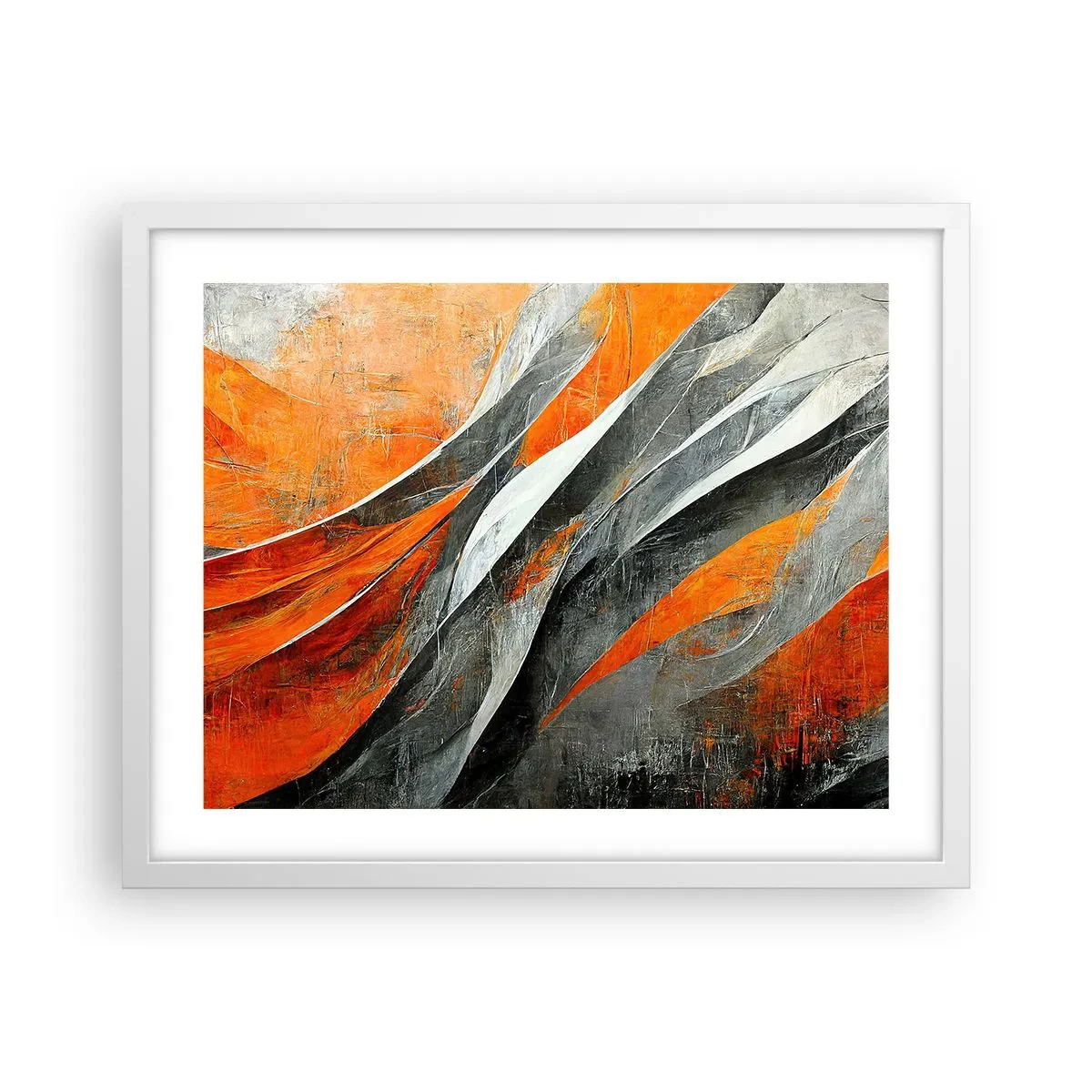 Poster in einem weißen Rahmen - Hitze und Kälte - 50x40 cm