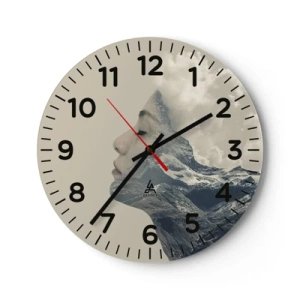 Wanduhr - Glasuhr - Die Schönheit der Elemente der Natur - 40x40 cm