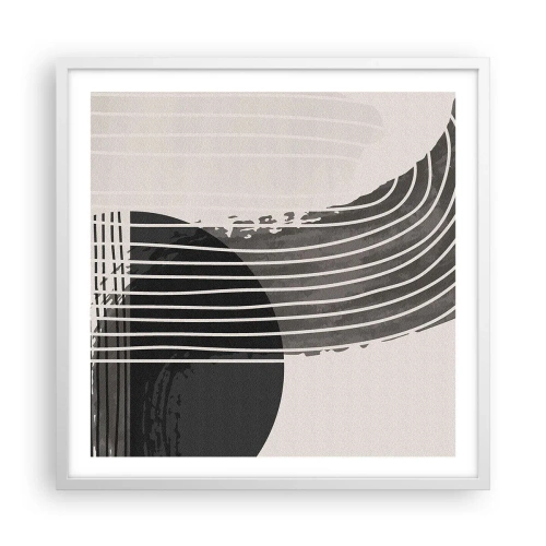 Poster in einem weißen Rahmen - Hin und zurück - 60x60 cm