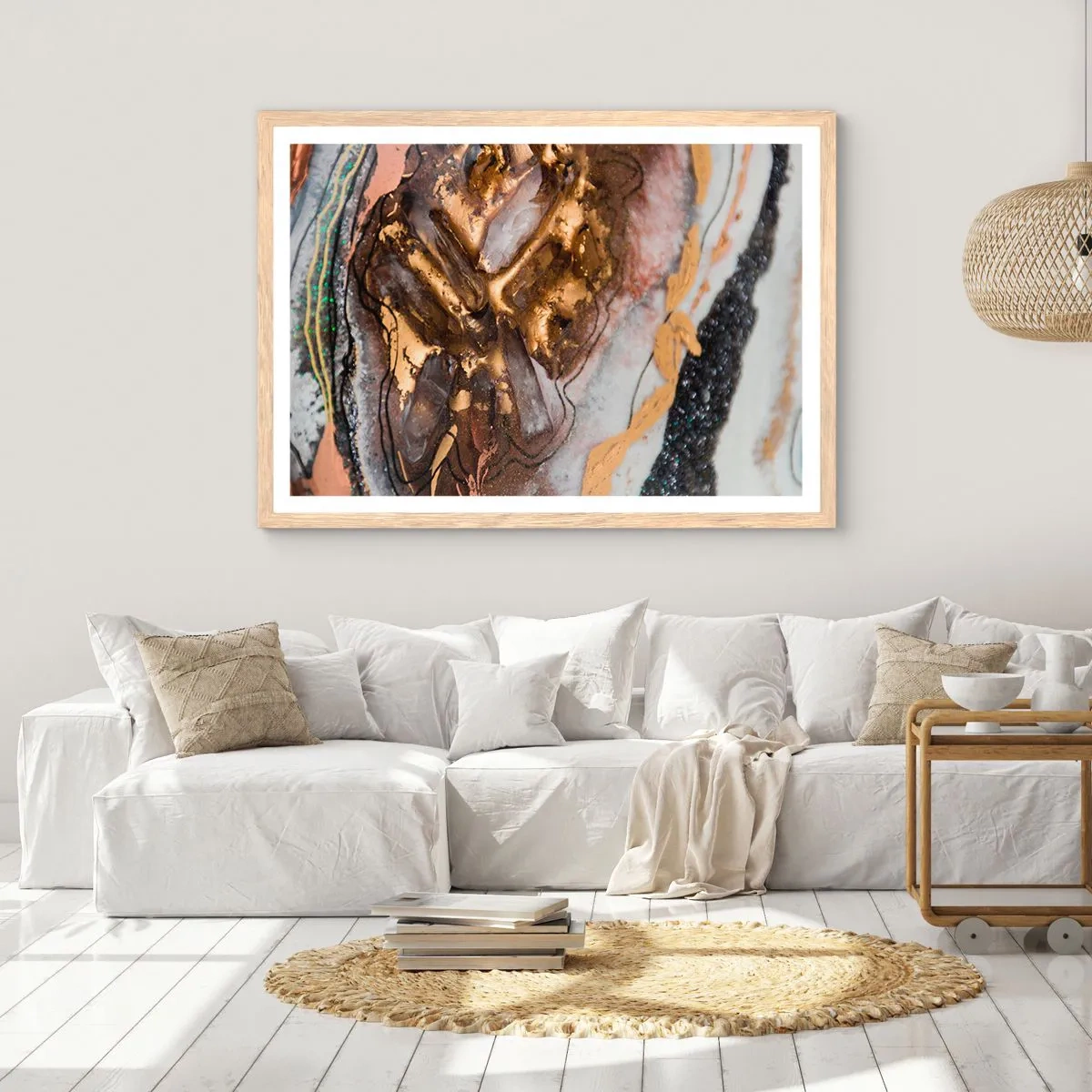 Poster in einem Rahmen aus heller Eiche - Das Element der Erde - 70x50 cm