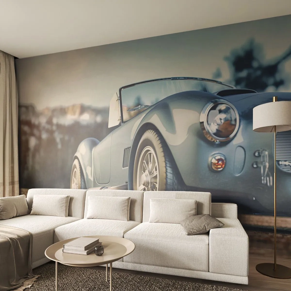 Fototapete Premium Canvas - Denn Stil zählt - Auto, Cabriolet, Reise - 250x175 cm