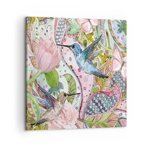 Bild auf Leinwand - Leinwandbild - Verstrickt in Weinreben - 60x60 cm