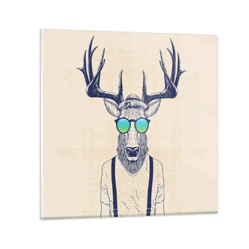 Glasbild - Bild auf glas - Wen hast du erwartet? - 30x30 cm