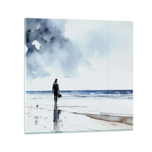Glasbild - Bild auf glas - Gespräch mit dem Meer - 50x50 cm