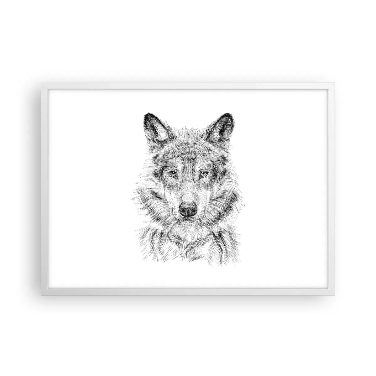 Poster in einem weißen Rahmen - Ein geborener Anführer - 70x50 cm