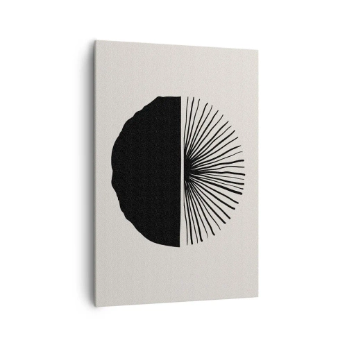 Bild auf Leinwand - Leinwandbild - Minimalistisches schwarzes Motiv auf hellem Hintergrund - 70x100cm - Eine Reihe von Möglichkeiten - Moderne Wanddekoration für Wohnzimmer und Schlafzimmer ARTTOR