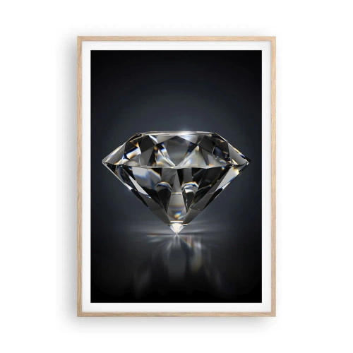 Poster in einem Rahmen aus heller Eiche - Beste Freundin - 70x100 cm