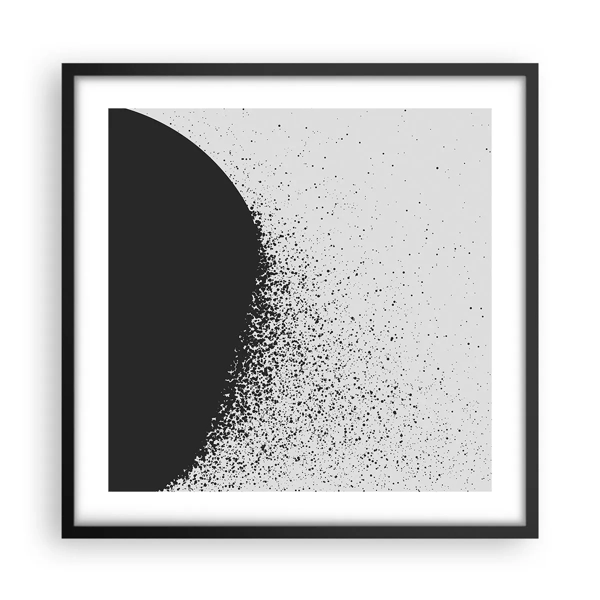 Poster in einem schwarzem Rahmen - Bewegung von Molekülen - 50x50 cm