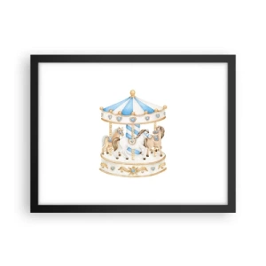 Poster in einem schwarzem Rahmen - Süße Kindheit - 40x30 cm