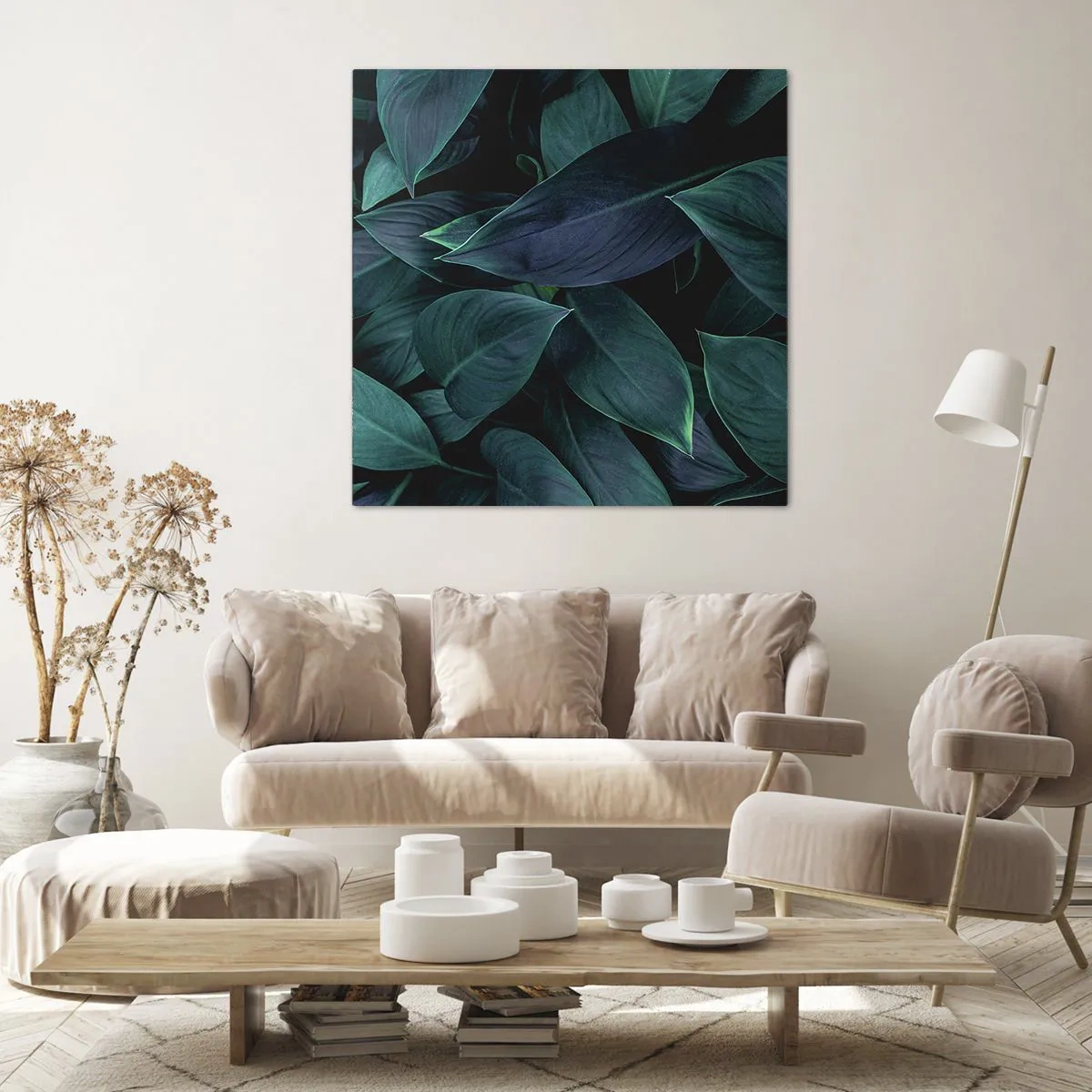 Bild auf Leinwand - Leinwandbild - Grün in sich selbst - 30x30 cm