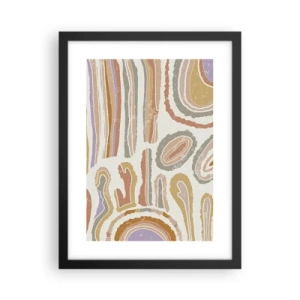 Poster in einem schwarzem Rahmen - Bunte Querschnitte - 30x40 cm