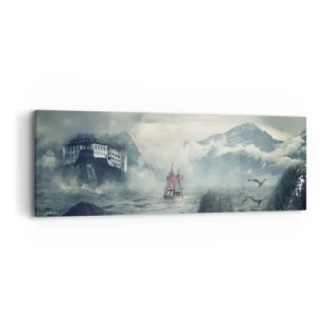 Bild auf Leinwand - Leinwandbild - In magischen Gewässern - 90x30 cm