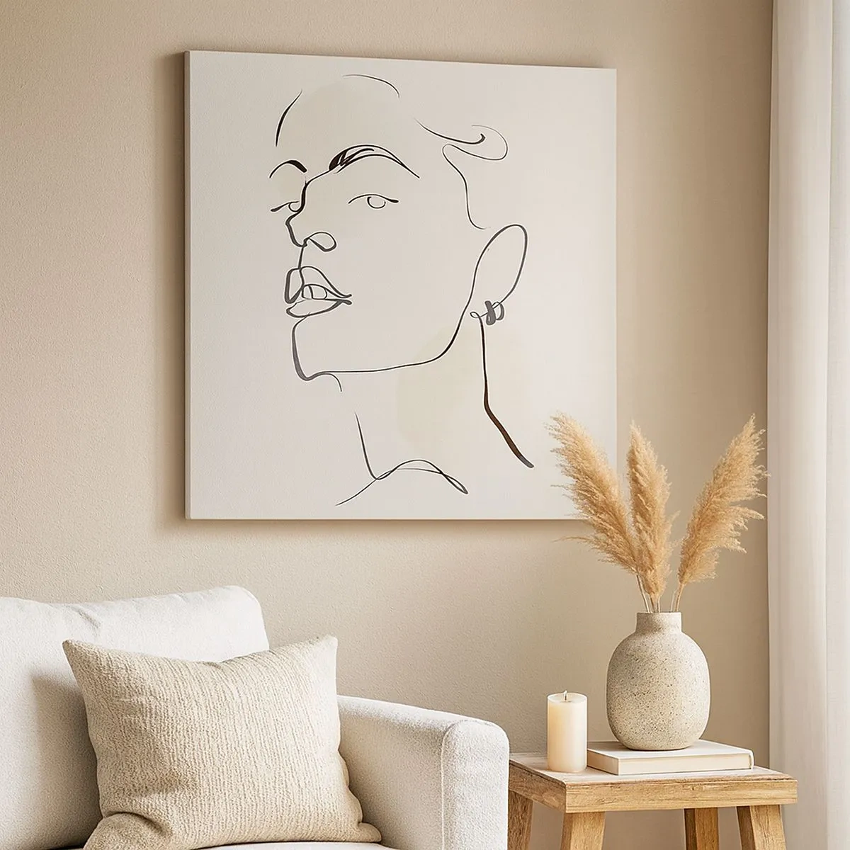 Bild auf Leinwand - Leinwandbild - Ein stolzer Blick - 30x30 cm