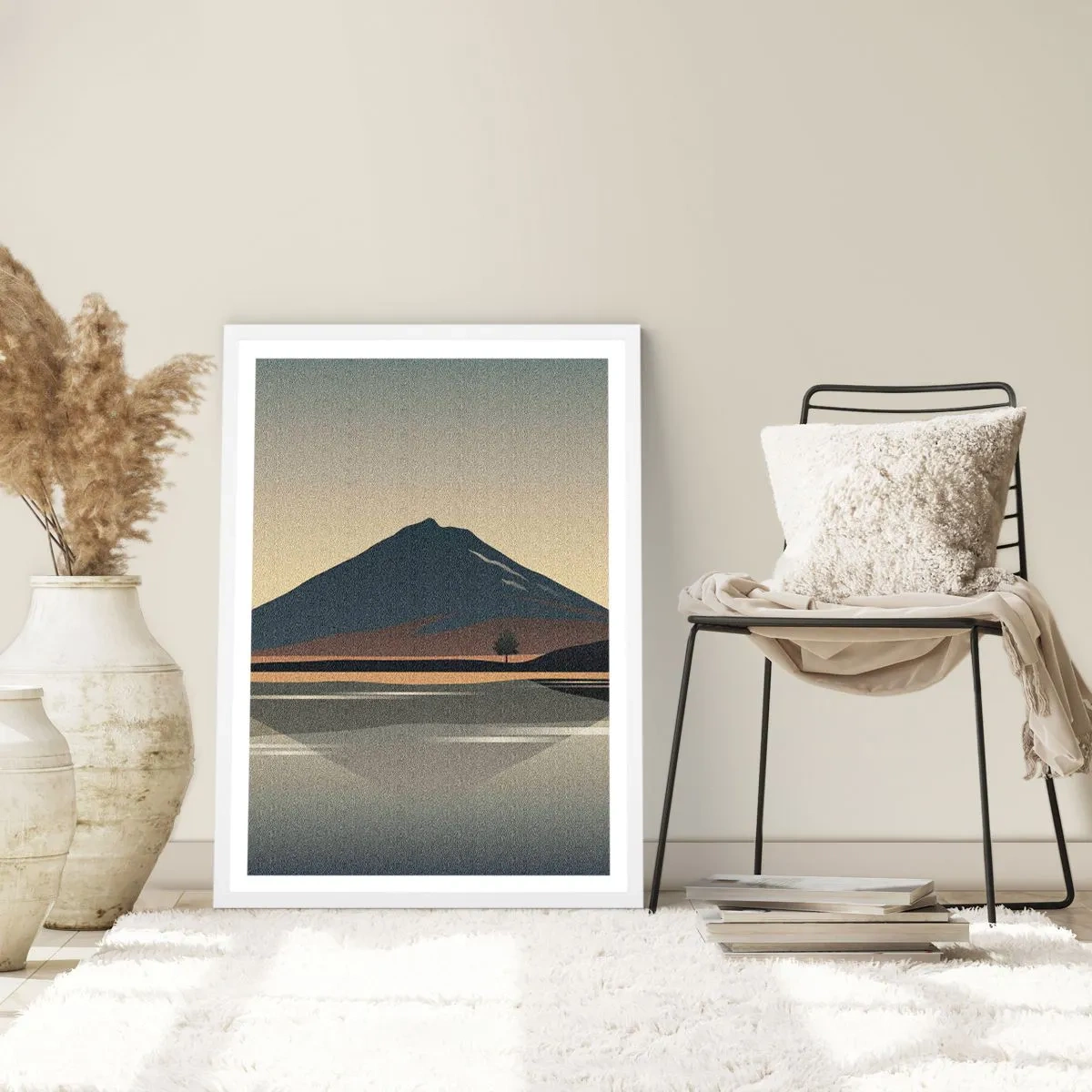 Poster in einem weißen Rahmen - Spiegelreflexion - 40x50 cm