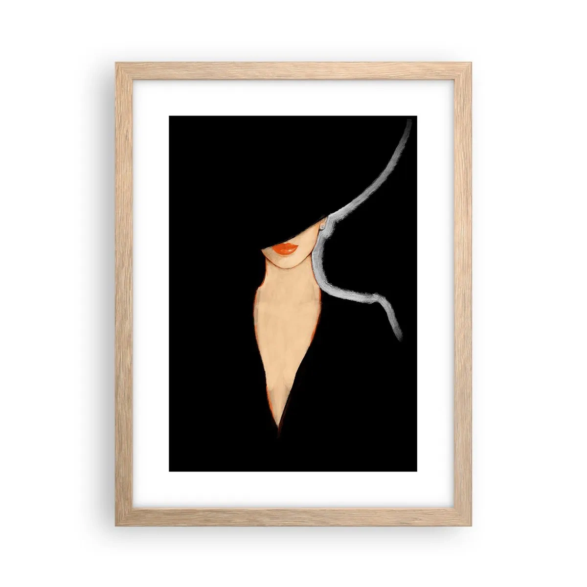 Poster in einem Rahmen aus heller Eiche - Eleganz und Stil - 30x40 cm