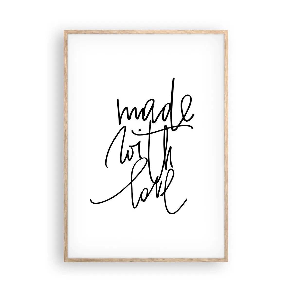 Poster in einem Rahmen aus heller Eiche - Die beste Marke - 70x100 cm