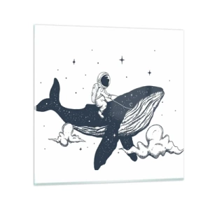 Glasbild - Bild auf glas - Weltraumabenteuer - 60x60 cm