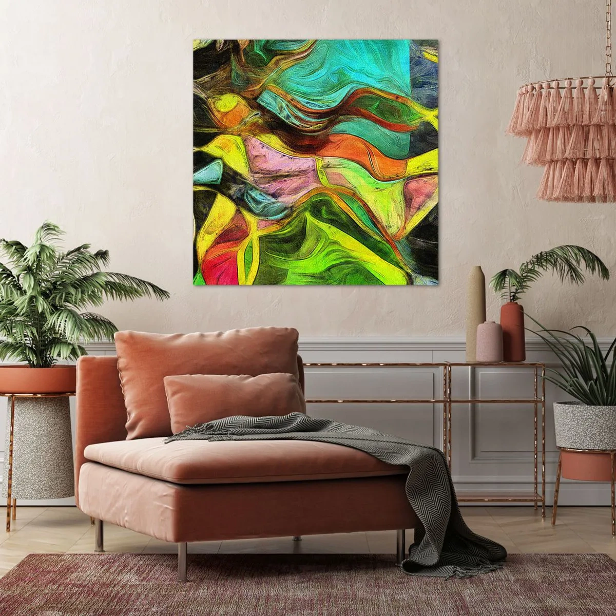 Bild auf Leinwand - Leinwandbild - Bewegung ist Leben - 70x70 cm