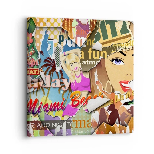 Bild auf Leinwand - Leinwandbild - Sommer Rückblicke - 30x30 cm