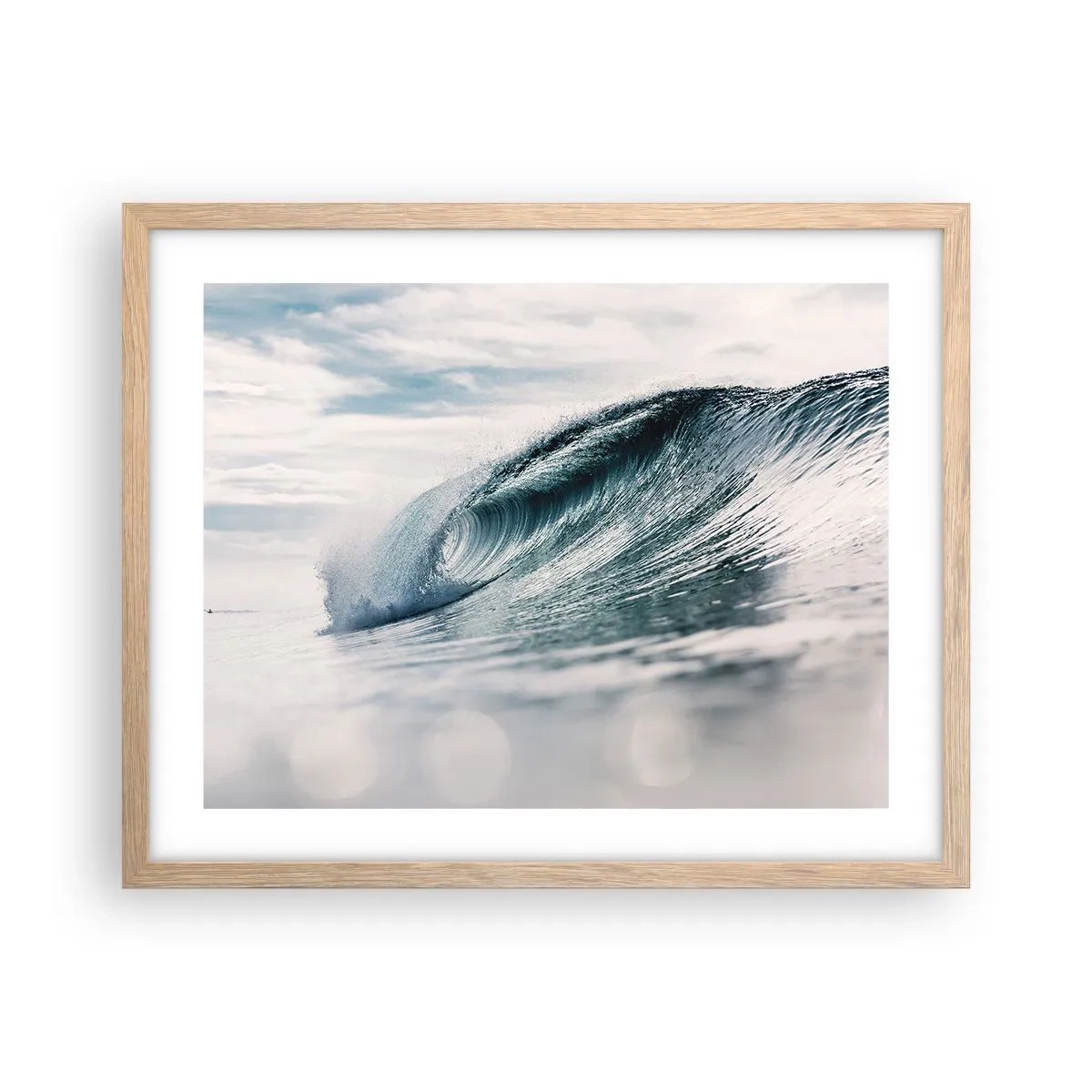 Poster in einem Rahmen aus heller Eiche - Wasserspitze - 50x40 cm