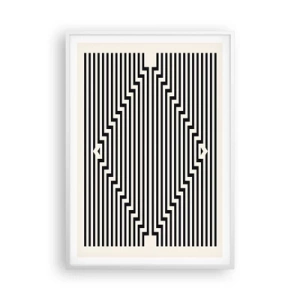 Poster in einem weißen Rahmen - Geometrische Illusion - 70x100 cm