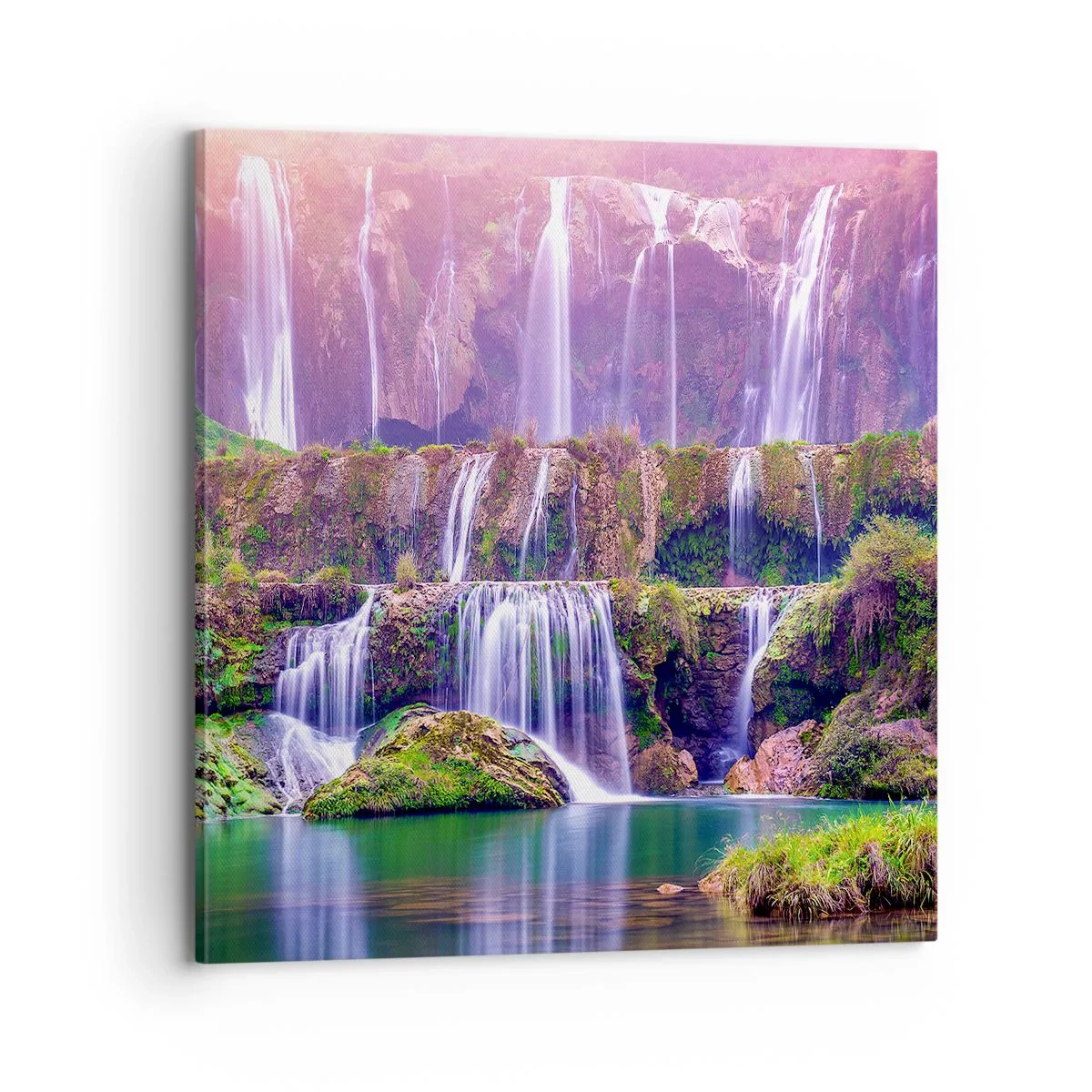 Bild auf Leinwand - Leinwandbild - Treppe zum Himmel - 70x70 cm